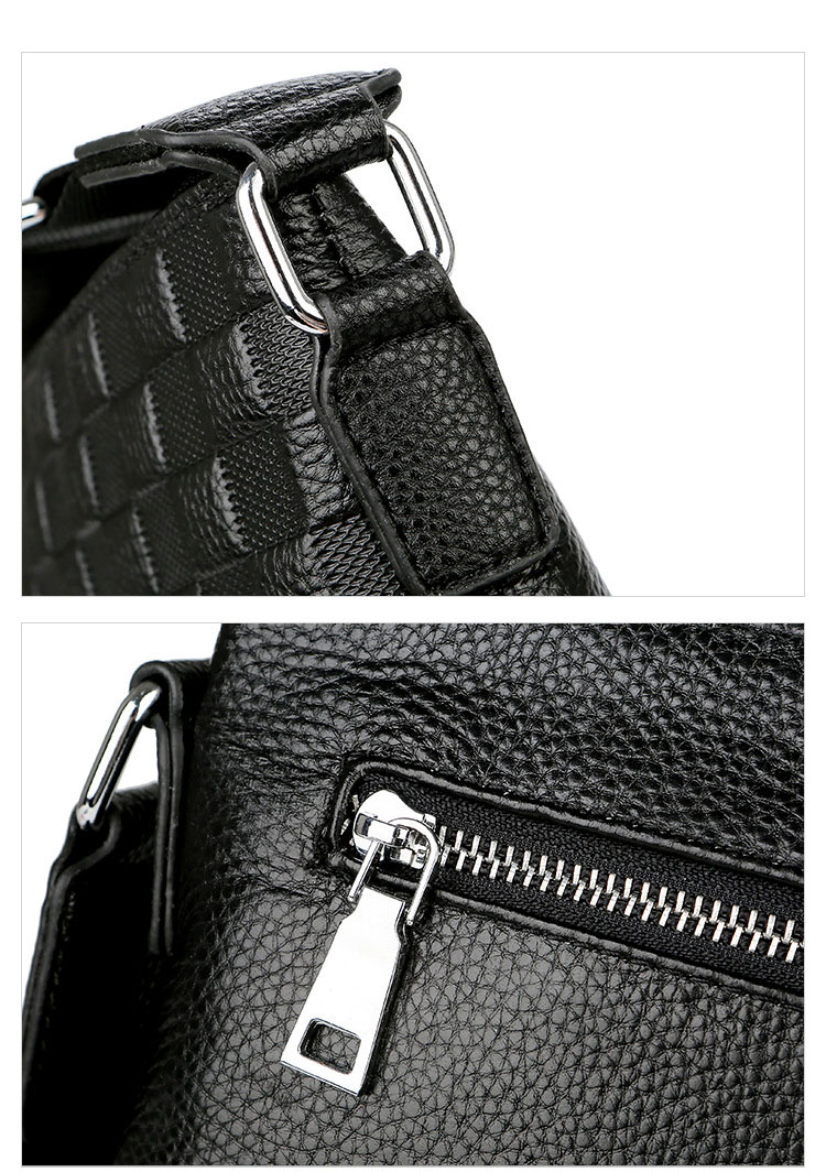 Whatna 2way 牛革 クロコダイル型押し ショルダーバッグ メンズ ポシェットipad9.7 収納可 縦型 メンズビジネスかばん斜めがけ 小さめメッセンジャーバッグ 斜め掛け通学通勤バッグ 肩掛けバッグ 紳士用 男性用 黒 SL-9