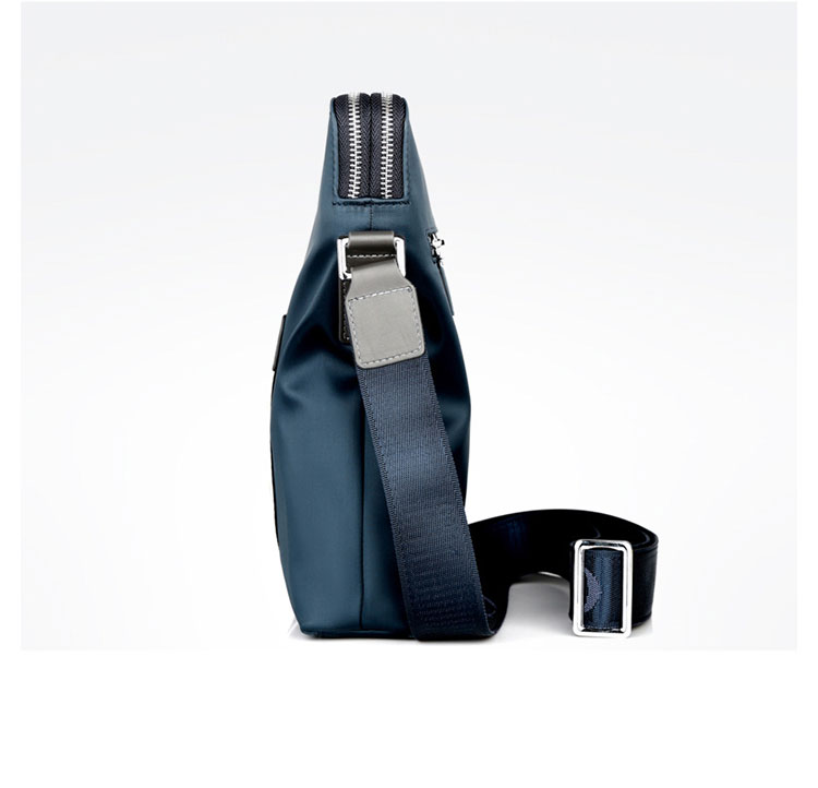 Whatnaフラップ ショルダーバッグ  メンズ 斜めがけ メッセンジャーバッグ 盗難防止 高密度たオックスフォード布 丈夫 防水 A4収納 バッグ 横型 縦型 ビジネスバッグ  通勤バッグ 肩掛けバッグ 男性用 紳士用 黒 ブルー c8802-3