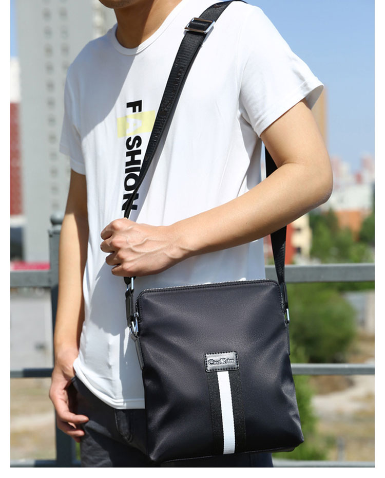 Whatnaフラップ ショルダーバッグ  メンズ 斜めがけ メッセンジャーバッグ 盗難防止 高密度たオックスフォード布 丈夫 防水 A4収納 バッグ 横型 縦型 ビジネスバッグ  通勤バッグ 肩掛けバッグ 男性用 紳士用 黒 ブルー c8802-12