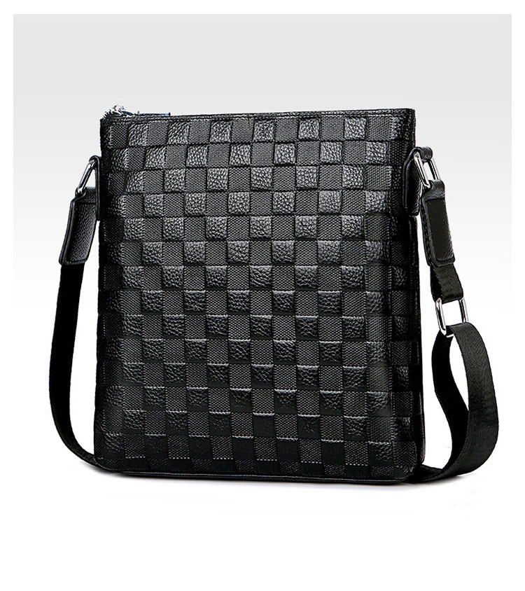 Whatna 2way 牛革 クロコダイル型押し ショルダーバッグ メンズ ポシェットipad9.7 収納可 縦型 メンズビジネスかばん斜めがけ 小さめメッセンジャーバッグ 斜め掛け通学通勤バッグ 肩掛けバッグ 紳士用 男性用 黒 SL-1