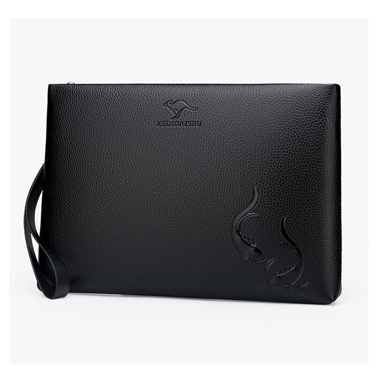 Whatna 2way 革 セカンドバッグ メンズ クラッチ バッグ 9.7インチのipad収納可B5 6枚カード収納 小銭入 ビジネス カジュアル フォーマル 冠婚葬祭 結婚式 二次会 披露宴バッグ 紳士用 男性用 グレー 黑 hs-1810-2