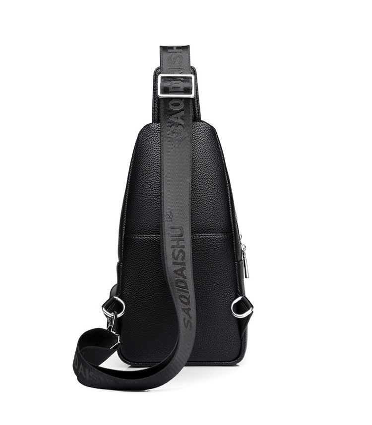 Whatna 革 斜めがけ ボディバッグ ワンショルダー メンズ  イヤホン穴付 USBポート付 左右付け替え可能 本 革 厚手  レザー ブラウン 黒S6125-4