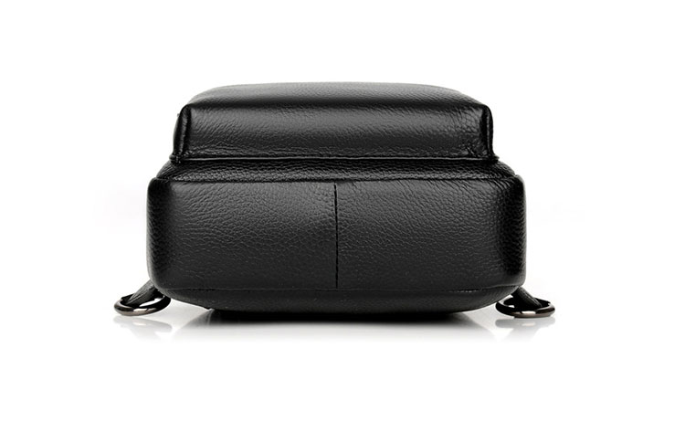 Whatna 牛革 斜めがけ ボディバッグ ワンショルダー メンズ イヤホン穴付 左右付け替え可能 本 革 厚手  レザー ブラウン 黒L1615-6