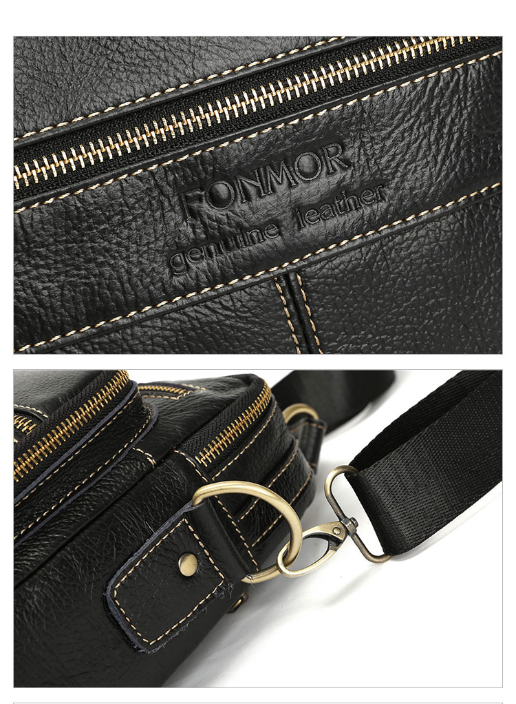 Whatna 牛革 ショルダーバッグ メンズ 2way 斜め掛け 手提げバッグ ポシェットポ 縦型 ipad 9.7収納可小さめ メッセンジャーバッグ 通学 通勤バッグ 肩掛けバッグ 自転車かばん プレゼント男性 黒 B035-9