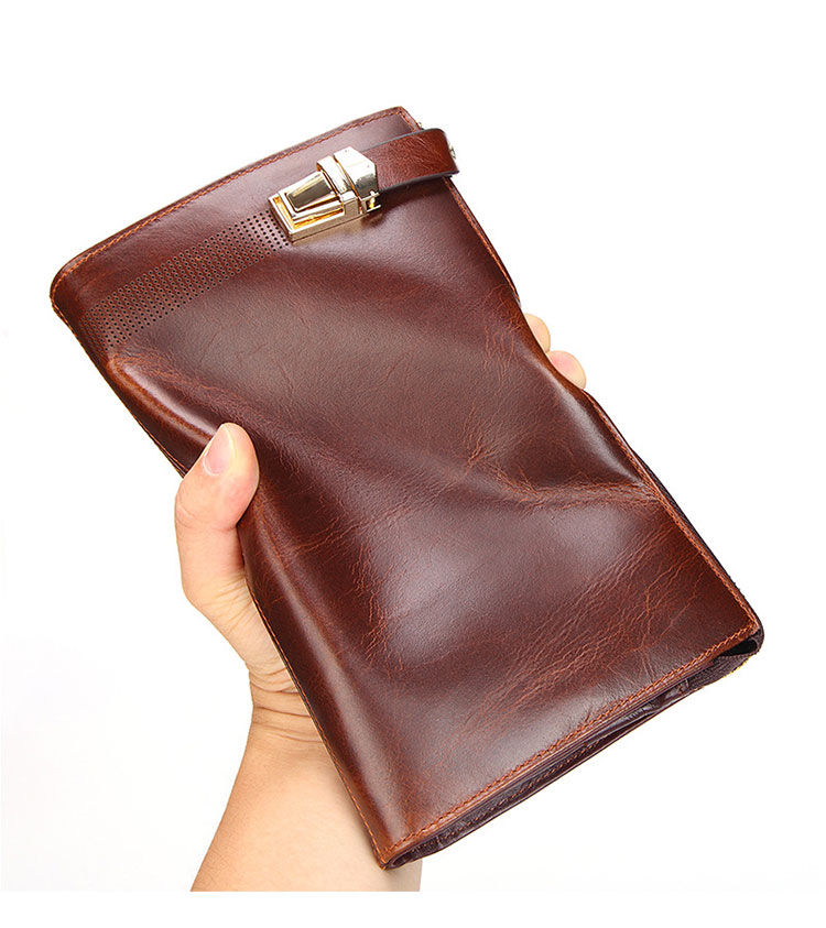 Whatna 天然 牛革 セカンドバッグ メンズ バッグ クラッチ バッグ 小さい 盗難防止機能 2室仕切 カード6枚収納厚手 本 革 レザー 結婚式 バッグ フォーマル ビジネス 冠婚葬祭 バッグ 男性用 紳士用 (9040)-7