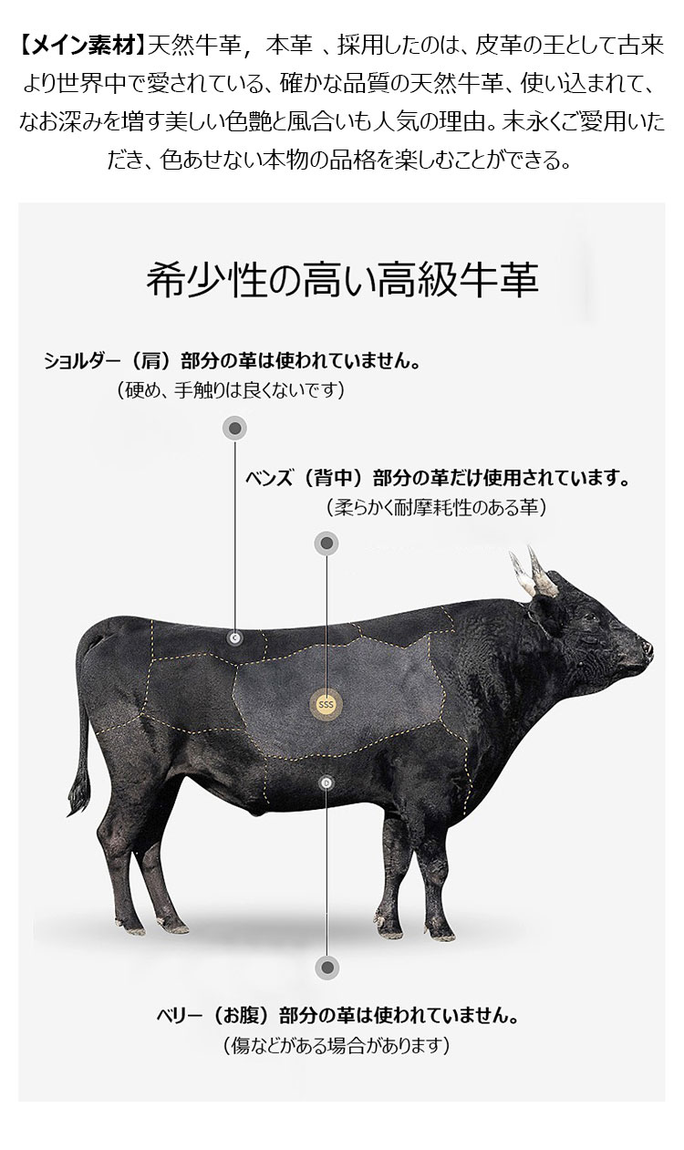 Whatna 牛革 斜めがけ ボディバッグ ワンショルダー メンズ 左右付け替え可能 本革 厚手 レザー ブラウン 6506-6