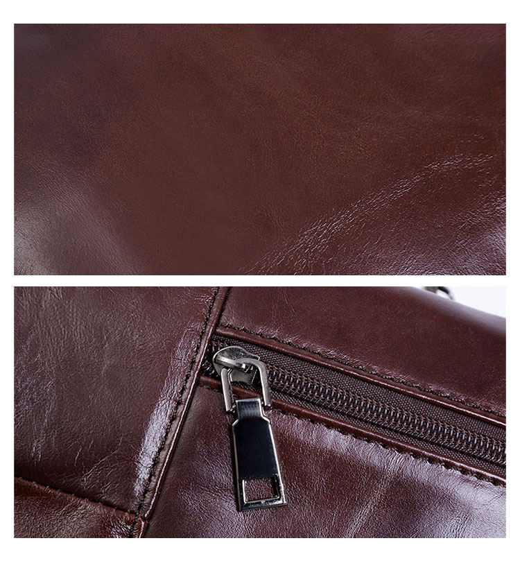 Whatna 牛革 斜めがけ ボディバッグ ワンショルダー メンズ 左右付け替え可能 本革 厚手 レザー ブラウン 6506-7