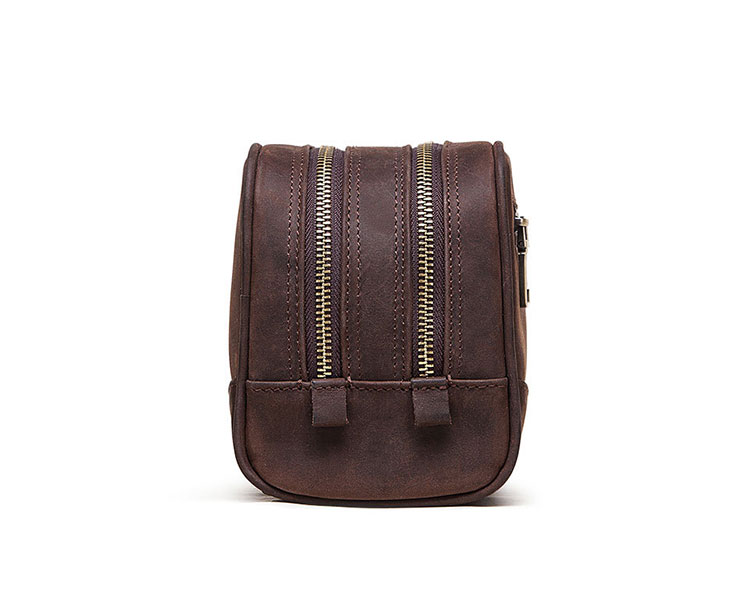 Whatna 2way 牛革 ミニセカンドバッグ メンズ クラッチ バッグ 天 然 厚手 本革 レザー 2室仕切 ダブルファスナー カジュアル フォーマル 冠婚葬祭 結婚式 バッグ紳士用 男性用黒 ブラウン MH575-4