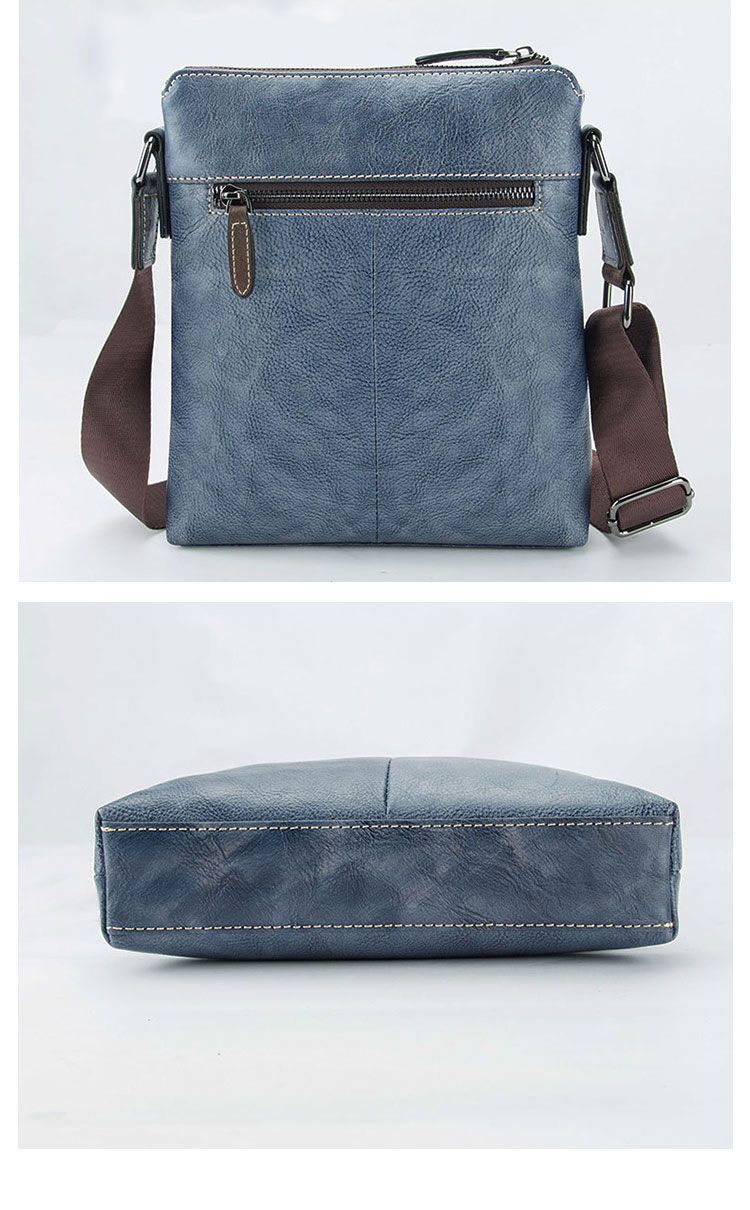 Whatna 天然牛革 ショルダーバッグ メンズ メッセンジャーバッグ小さめ ビジネスバッグ ipad10.5収納可縦型 本革 通勤 通学 斜めがけバッグ オシャレ な シンプル な 軽量 実用 自転車 かばん男性用 ブラウン（4415）-3