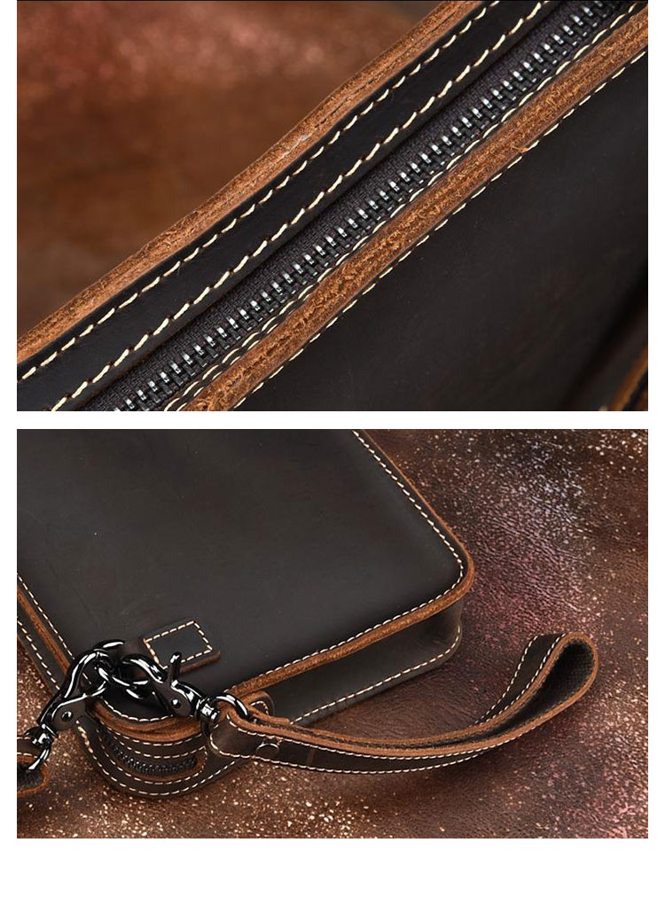 Whatna 2way 天然 牛革 ミニセカンドバッグ メンズ バッグ 小さ [クラッチ ショルダー 肩掛け 結婚式 バッグ]  厚手 本革 レザー ビジネス カジュアル フォーマル 冠婚葬祭 バッグ紳士用 男性用ブラウン hs-1777-11