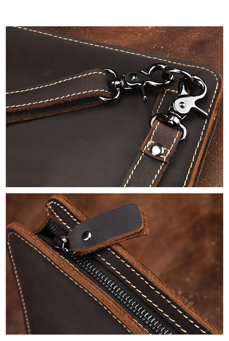 Whatna 2way 天然 牛革 ミニセカンドバッグ メンズ バッグ 小さ [クラッチ ショルダー 肩掛け 結婚式 バッグ]  厚手 本革 レザー ビジネス カジュアル フォーマル 冠婚葬祭 バッグ紳士用 男性用ブラウン hs-1777-10