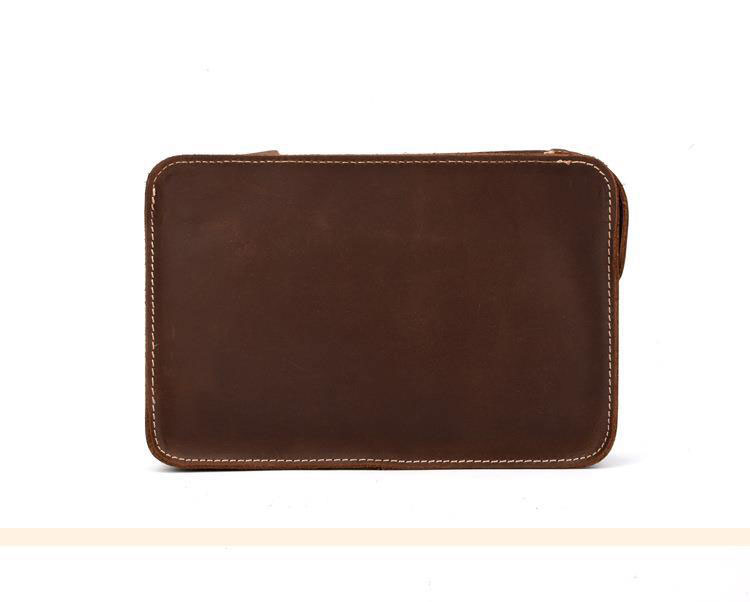 Whatna 2way 天然 牛革 ミニセカンドバッグ メンズ バッグ 小さ [クラッチ ショルダー 肩掛け 結婚式 バッグ]  厚手 本革 レザー ビジネス カジュアル フォーマル 冠婚葬祭 バッグ紳士用 男性用ブラウン hs-1777-4