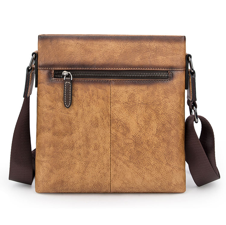Whatna 天然牛革 ショルダーバッグ メンズ メッセンジャーバッグ小さめ ビジネスバッグ ipad10.5収納可縦型 本革 通勤 通学 斜めがけバッグ オシャレ な シンプル な 軽量 実用 自転車 かばん男性用 ブラウン（4486）-4