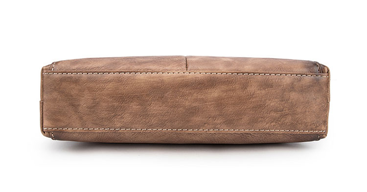 Whatna 天然牛革 ショルダーバッグ メンズ メッセンジャーバッグ小さめ ビジネスバッグ ipad10.5収納可縦型 本革 通勤 通学 斜めがけバッグ オシャレ な シンプル な 軽量 実用 自転車 かばん男性用 ブラウン（4462）-5