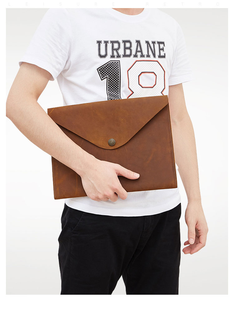 Whatna 天然 牛革 セカンドバッグ メンズ クラッチ バッグ ファイルバッグ 封筒袋 A4サイズ ipad10.5収納 本革 結婚式 披露宴 バッグ カジュアルフォーマル ビジネス 冠婚葬祭 バッグ 男性用 紳士用 ブラウン 黒 2058-10