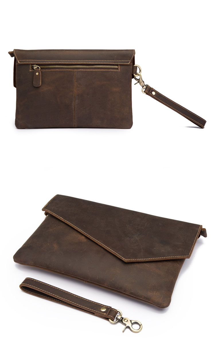 Whatna 天 然 牛革 セカンドバッグ メンズ クラッチ バッグ ファイルバッグ 封筒袋 A4 ipad10.5収納 本革 結婚式 披露宴 バッグ カジュアルフォーマル ビジネス 冠婚葬祭 バッグ 男性用 紳士用 ブラウン 3342-2