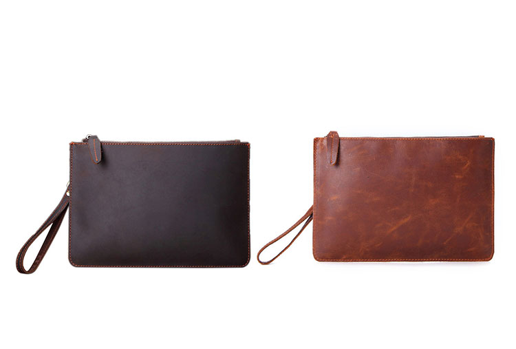 Whatna 天 然 牛革 セカンドバッグ メンズ クラッチ バッグ ファイルバッグ 封筒袋 ipad10.5収納 本革 結婚式 披露宴 バッグ カジュアルフォーマル ビジネス 冠婚葬祭 バッグ 男性用 紳士用 ブラウン A009-1