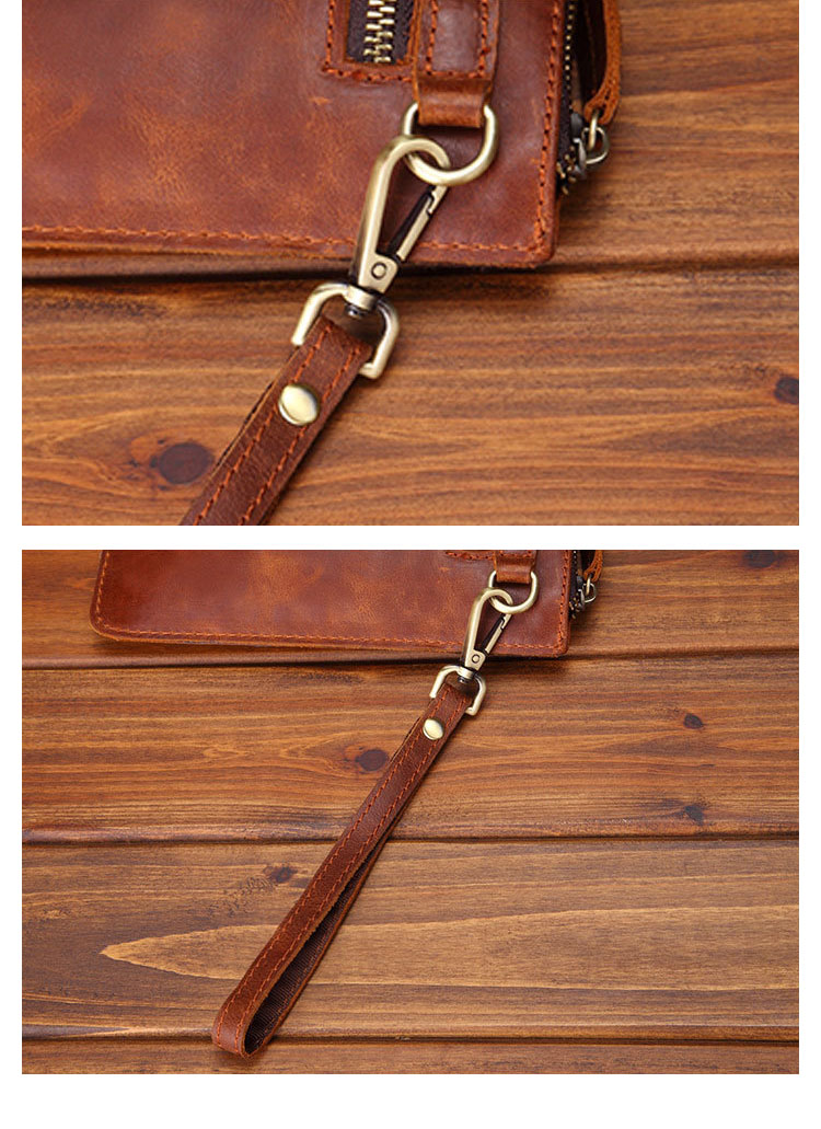 Whatna 天 然 牛革 セカンドバッグ メンズ クラッチ バッグ ファイルバッグ 封筒袋 ipad10.5収納 本革 結婚式 披露宴 バッグ カジュアルフォーマル ビジネス 冠婚葬祭 バッグ 男性用 紳士用 ブラウン A009-8