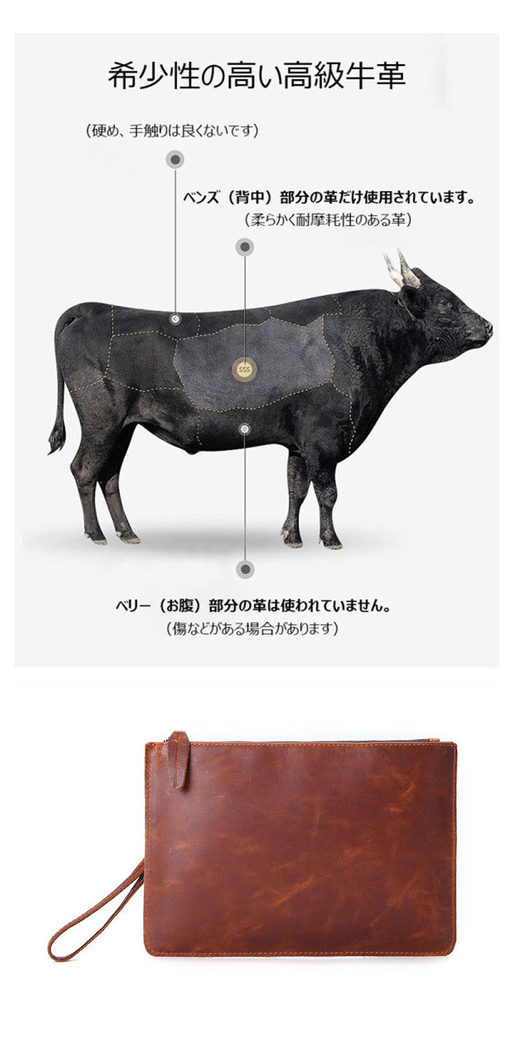 Whatna 天 然 牛革 セカンドバッグ メンズ クラッチ バッグ ファイルバッグ 封筒袋 ipad10.5収納 本革 結婚式 披露宴 バッグ カジュアルフォーマル ビジネス 冠婚葬祭 バッグ 男性用 紳士用 ブラウン A009-9