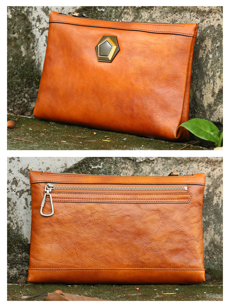 Whatna アンティーク風合い鞣し天然牛革 セカンドバッグ メンズ クラッチ バッグ ipad10.5収納 本革 結婚式 披露宴 バッグ カジュアルフォーマル ビジネス 冠婚葬祭 バッグ 男性用 紳士用 ブラウン 黒 DNS31518-1