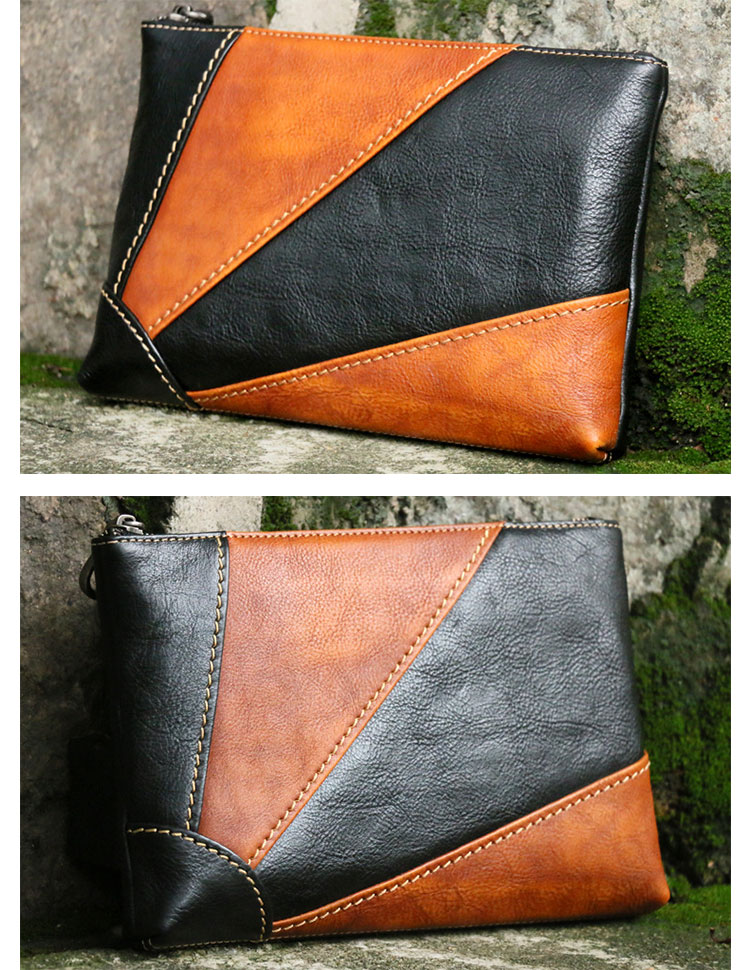 Whatna アンティーク風合い鞣し天然牛革 セカンドバッグ メンズ クラッチ バッグ IPAD9.7収納 本革 結婚式 披露宴 バッグ カジュアルフォーマル ビジネス 冠婚葬祭 バッグ 男性用 紳士用 ブラウン 黒 DNS31541-1