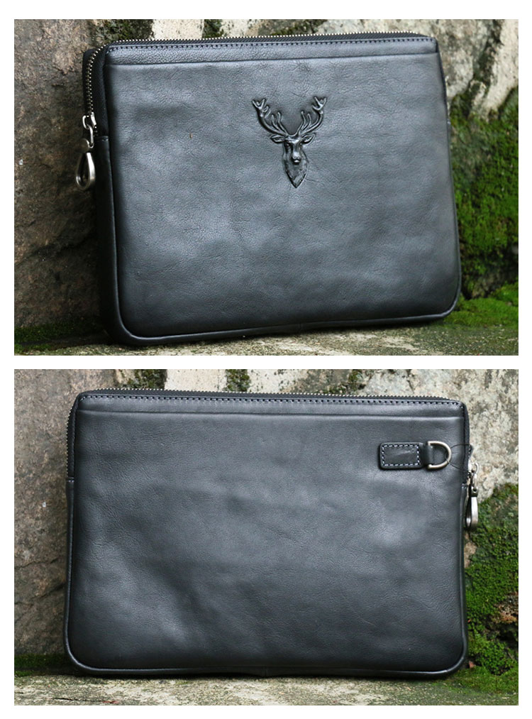 Whatna アンティーク風合い鞣し天然牛革 セカンドバッグ メンズ クラッチ バッグ IPAD9.7収納 本革 結婚式 披露宴 バッグ カジュアルフォーマル ビジネス 冠婚葬祭 バッグ 男性用 紳士用 ブラウン 黒 DNS31546-2