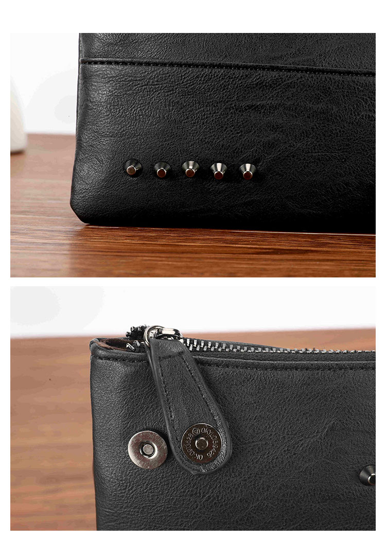 Whatna 2way 革セカンド バッグ メンズ ショルダーバック [クラッチ 肩掛け 結婚式 バッグ] ファイルバッグ ipad 10.5 A4 収納可 大さめ 手持ちバッグ ビジネス カジュアル フォーマル 冠婚葬祭 紳士用 男性用 黒（8764）-5