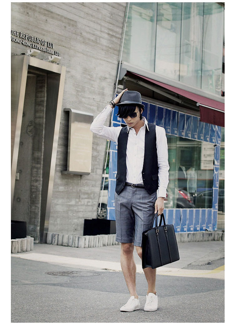 Whatna ビジネスバッグ メンズ 2wayショルダー 手提げ 厚手 皮革 大容量 ブリーフケース A4 15.6インチPC対応 旅行 出張 通勤 通学 就活 面接 バッグ かばん 男性用 黒（7807）-9