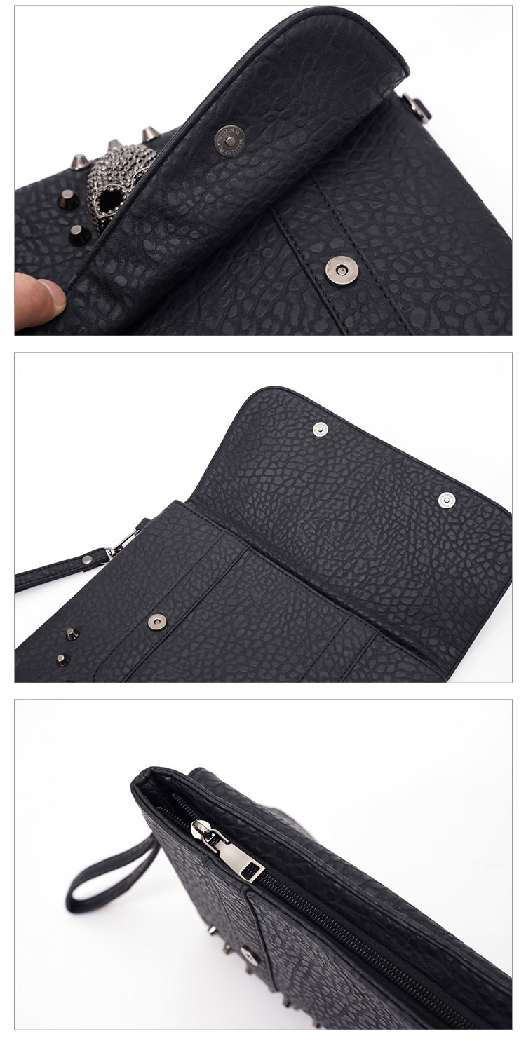 Whatna 2way 革 カッコいい セカンド バッグ メンズ バッグ [クラッチ ショルダー 肩掛け 結婚式 バッグ] B5 ipad10.5収納可 手持ちバッグ ビジネス カジュアル フォーマル 冠婚葬祭 紳士用 男性用 黒（YH3316）-9