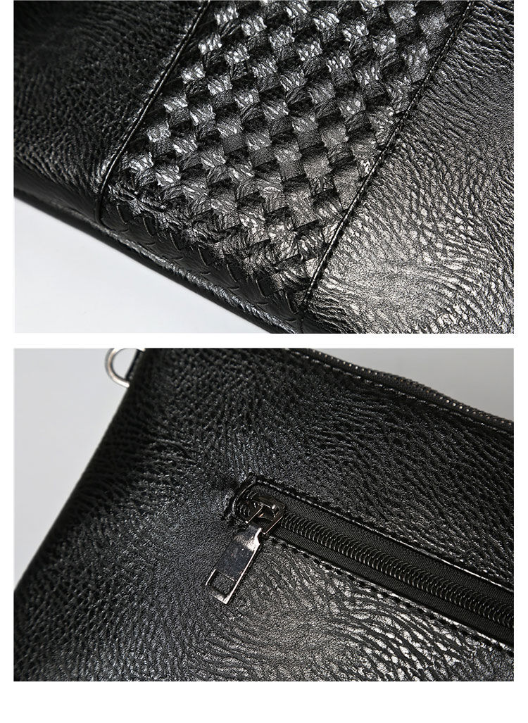 Whatna 2way 革セカンド バッグ メンズ ショルダーバック [クラッチ 肩掛け 結婚式 バッグ] ファイルバッグ ipad 13.3 A4 収納可 大さめ 手持ちバッグ ビジネス カジュアル フォーマル 冠婚葬祭 紳士用 男性用 黒 青 グレー（8654）-7