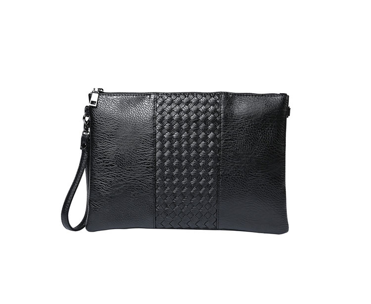 Whatna 2way 革セカンド バッグ メンズ ショルダーバック [クラッチ 肩掛け 結婚式 バッグ] ファイルバッグ ipad 13.3 A4 収納可 大さめ 手持ちバッグ ビジネス カジュアル フォーマル 冠婚葬祭 紳士用 男性用 黒 青 グレー（8654）-1