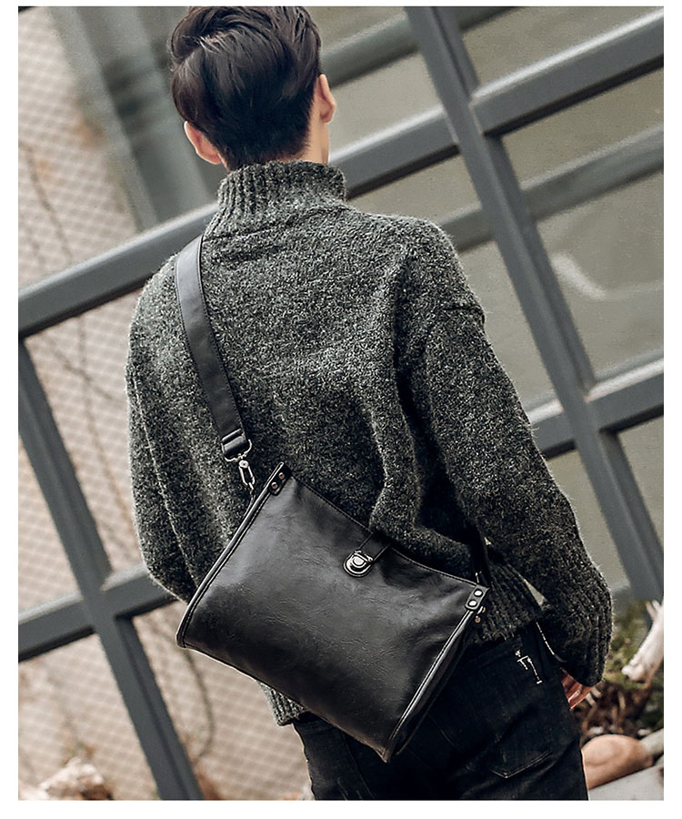 Whatna 2way 革セカンド バッグ メンズ ショルダーバック [クラッチ 肩掛け 結婚式 バッグ] ファイルバッグ ipad 13.3 A4 収納可 大さめ 手持ちバッグ ビジネス カジュアル フォーマル 冠婚葬祭 紳士用 男性用 黒（9800）-9