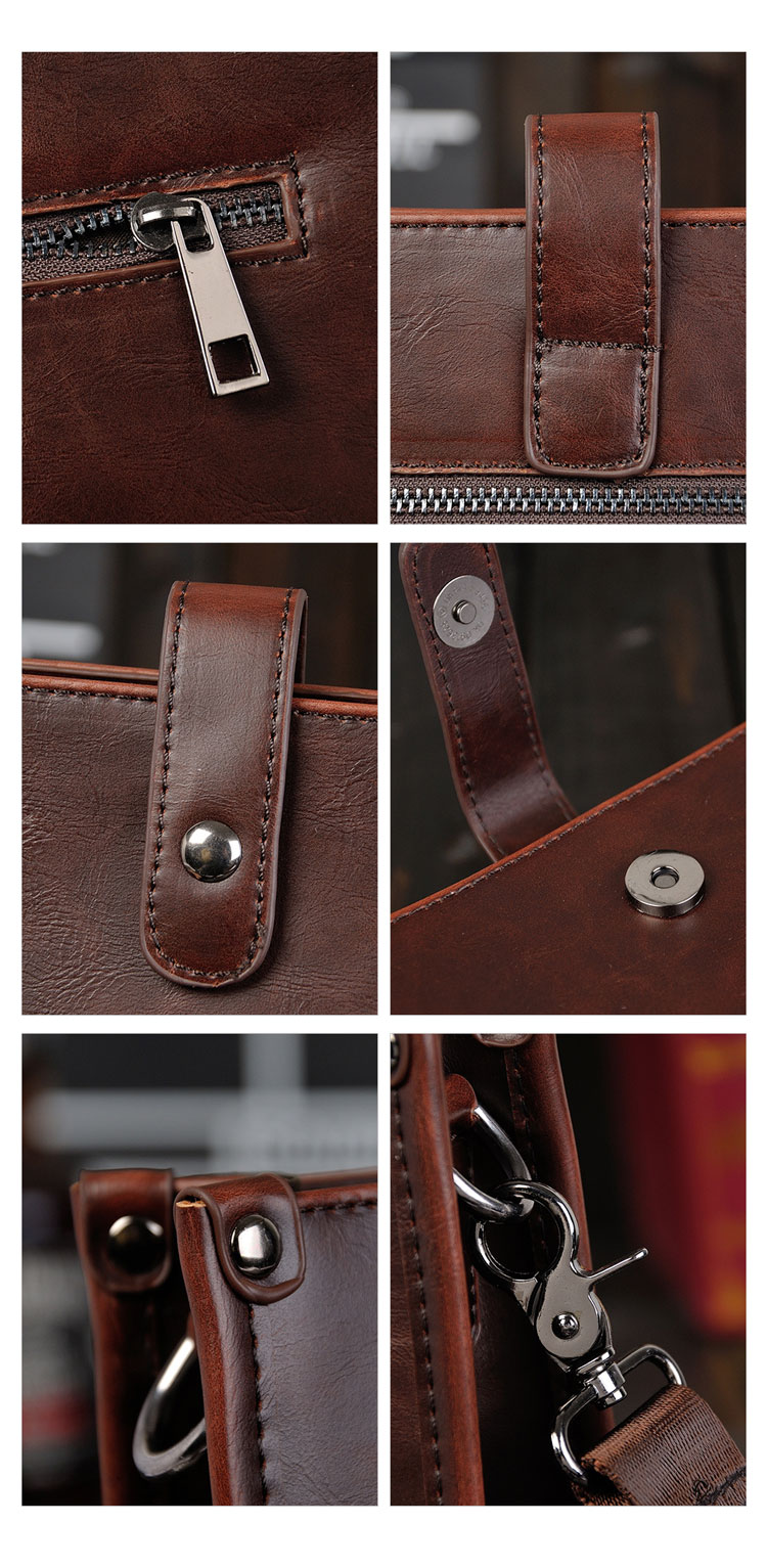 Whatna 2way 革セカンド バッグ メンズ ショルダーバック [クラッチ 肩掛け 結婚式 バッグ] ファイルバッグB5 ipad 10.5収納可 大さめ 手持ちバッグ ビジネス カジュアル フォーマル 冠婚葬祭 紳士用 男性用 ブラウン（8112）-7