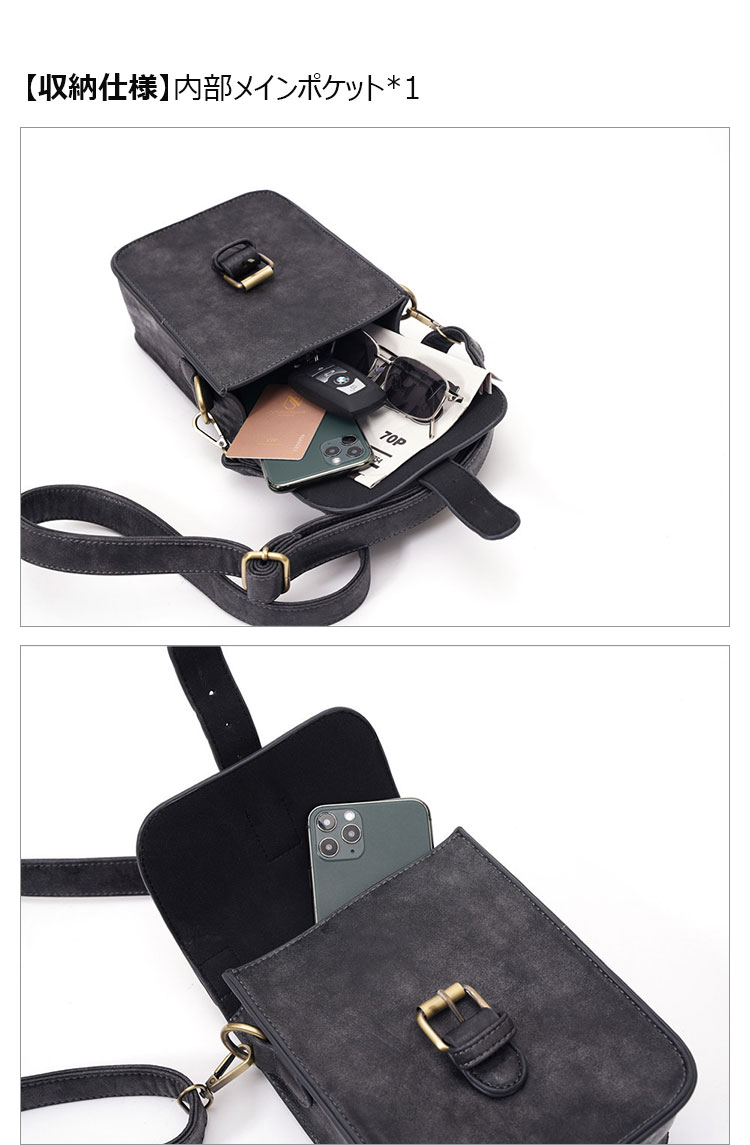 Whatna ミニショルダーバッグ メンズ 2way 斜め掛け 手提げ 厚手 皮革 レザー 縦型 小さめ メッセンジャーバッグ 通学 通勤バッグ 軽量 実用 自転車かばん プレゼント男性 黒 ブラウン（YH3353）-4