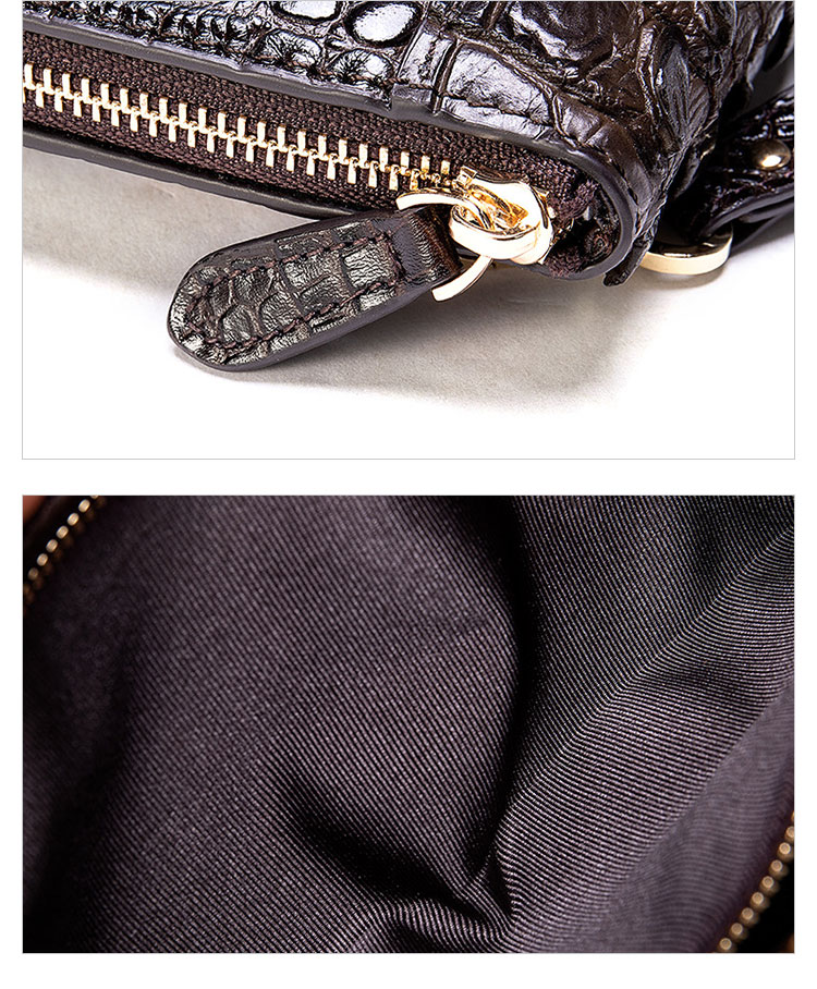 Whatna クロコダイル型押し天然 牛革 セカンドバッグ メンズ バッグ クラッチ バッグ 小さい カード8枚収納可 厚手 本 革 レザー 結婚式 バッグ フォーマル ビジネス 冠婚葬祭 バッグ 男性用 紳士用 （9899）-7