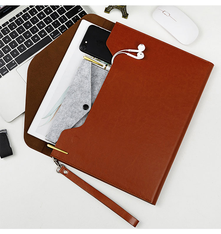 Whatna ブリーフケースA4 大きめセカン ドバッグ メンズ レディース バッグ 手持ち 2WAY ハンドストラップ付13.3インチ ipad Air 収納可 ビジネス封筒袋 資料ケース ct-03-8