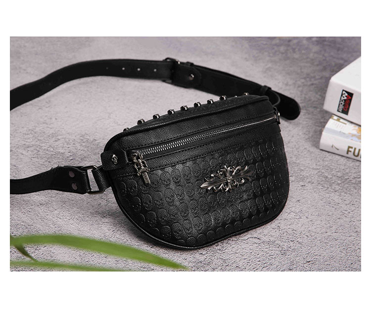 Whatna ミニショルダーバッグ メンズ ポシェット ショルダーミニポーチ 革 軽量 小型 小さめメッセンジャーバッグ斜め掛け 軽量 実用 自転車 かばん男性用 黒 (YH2017)-7