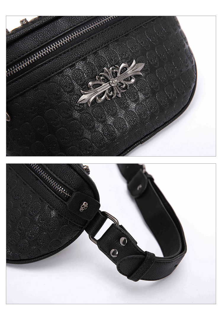 Whatna ミニショルダーバッグ メンズ ポシェット ショルダーミニポーチ 革 軽量 小型 小さめメッセンジャーバッグ斜め掛け 軽量 実用 自転車 かばん男性用 黒 (YH2017)-5