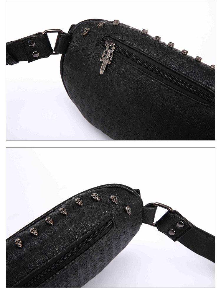 Whatna ミニショルダーバッグ メンズ ポシェット ショルダーミニポーチ 革 軽量 小型 小さめメッセンジャーバッグ斜め掛け 軽量 実用 自転車 かばん男性用 黒 (YH2017)-6