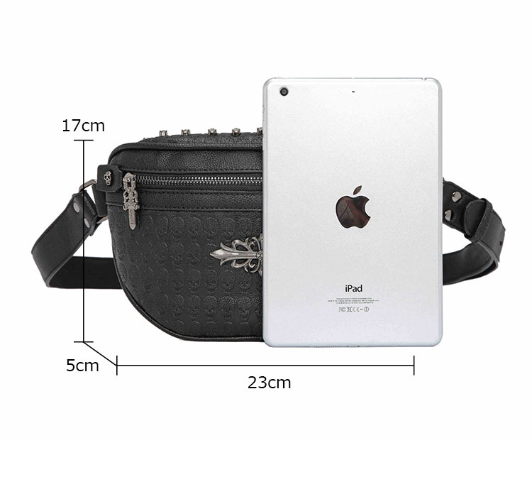 Whatna ミニショルダーバッグ メンズ ポシェット ショルダーミニポーチ 革 軽量 小型 小さめメッセンジャーバッグ斜め掛け 軽量 実用 自転車 かばん男性用 黒 (YH2017)-2