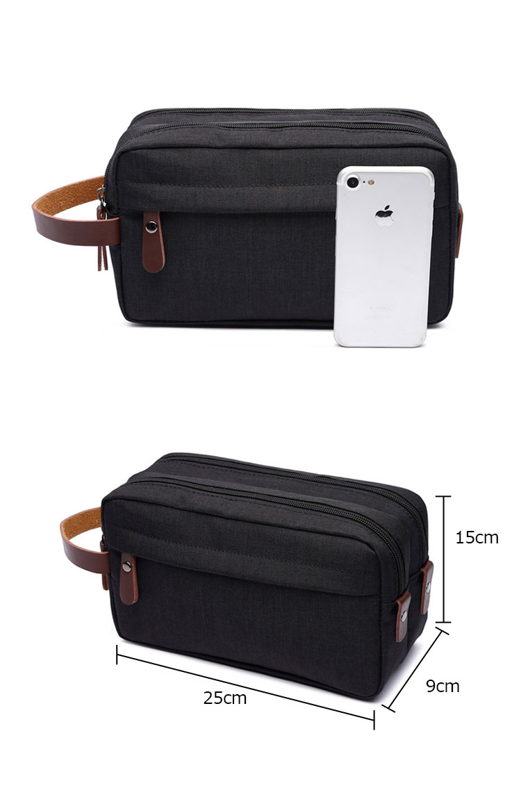 Whatna 布 ミニセカンドバッグ メンズ クラッチ バッグ 小さい 化粧かば オックスフォード 2室仕切 カジュアル フォーマル 冠婚葬祭 結婚式 バッグ 手持ち バッグ 小鞄 紳士用 男性用 ポーチ バッグ1042-3