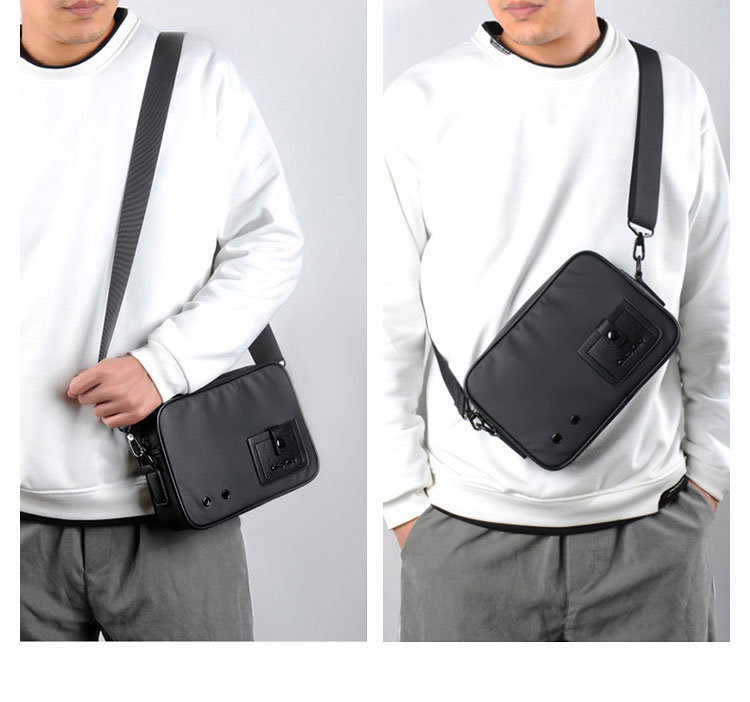 Whatna ショルダーバッグ メンズ 3way 斜め掛け 胸バッグ セカンドバッグ ショルダーベルト ハンドストラップ付Ipad mini収納可 横型 小さめ メッセンジャーバッグ 通学 通勤 肩掛けバッグ 結婚式 冠婚葬祭 バッグ 自転車かばん 2008-9