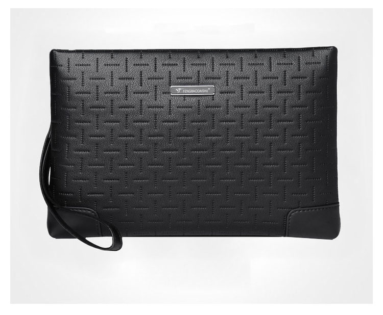 Whatna 2way革 セカンドバッグ メンズ クラッチ バッグ 9.7インチのipad収納可B5 6枚カード収納 小銭入 ビジネス カジュアル フォーマル 冠婚葬祭 結婚式 二次会 披露宴バッグ 紳士用 男性用 黑-1