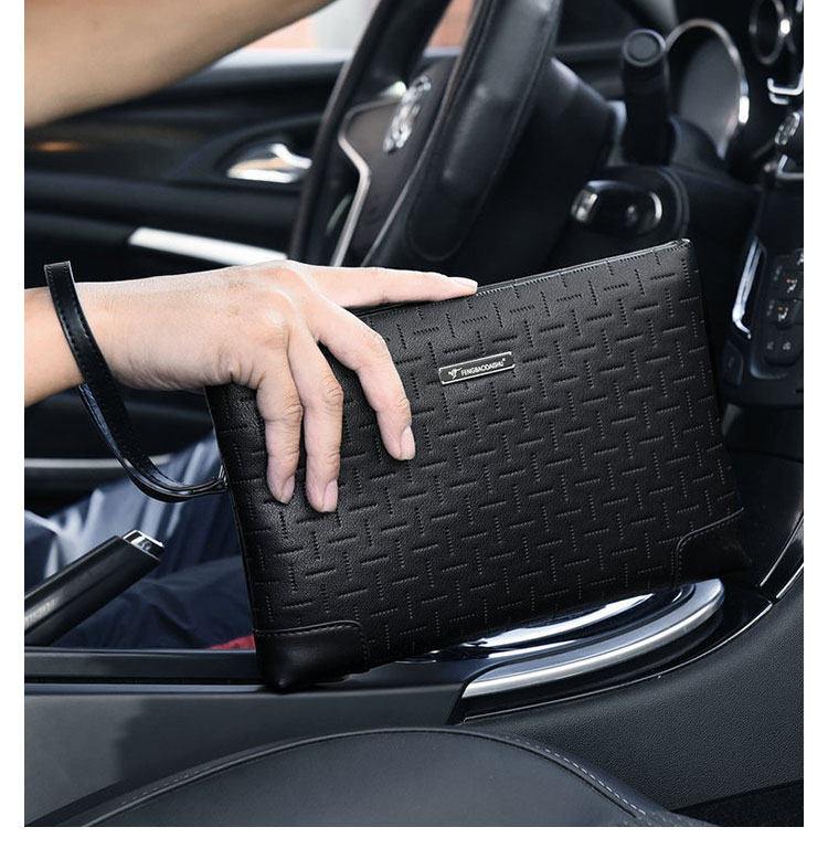 Whatna 2way革 セカンドバッグ メンズ クラッチ バッグ 9.7インチのipad収納可B5 6枚カード収納 小銭入 ビジネス カジュアル フォーマル 冠婚葬祭 結婚式 二次会 披露宴バッグ 紳士用 男性用 黑-10