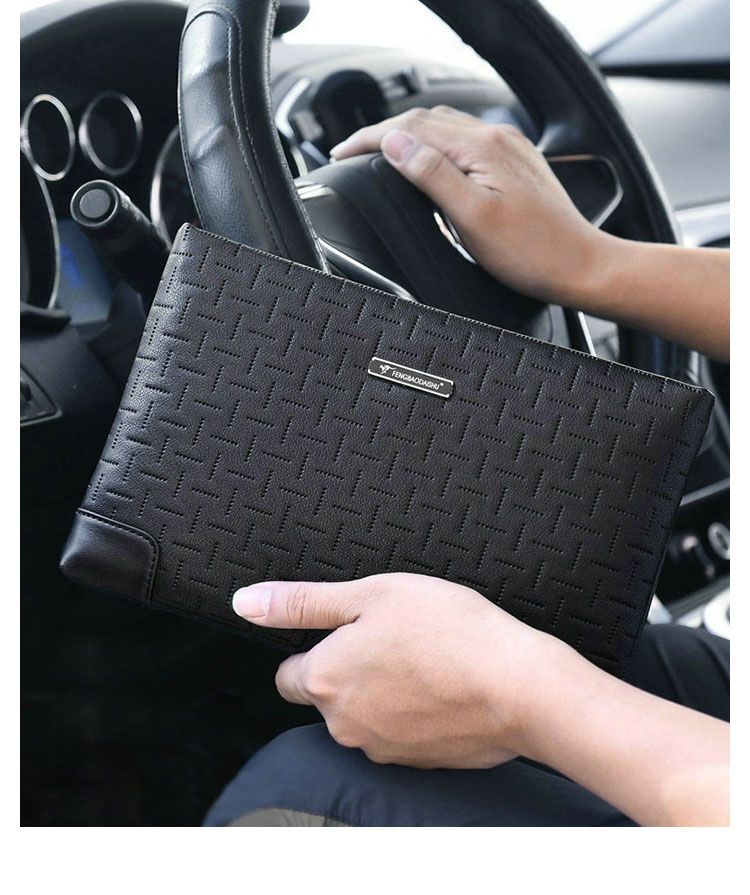 Whatna 2way革 セカンドバッグ メンズ クラッチ バッグ 9.7インチのipad収納可B5 6枚カード収納 小銭入 ビジネス カジュアル フォーマル 冠婚葬祭 結婚式 二次会 披露宴バッグ 紳士用 男性用 黑-11