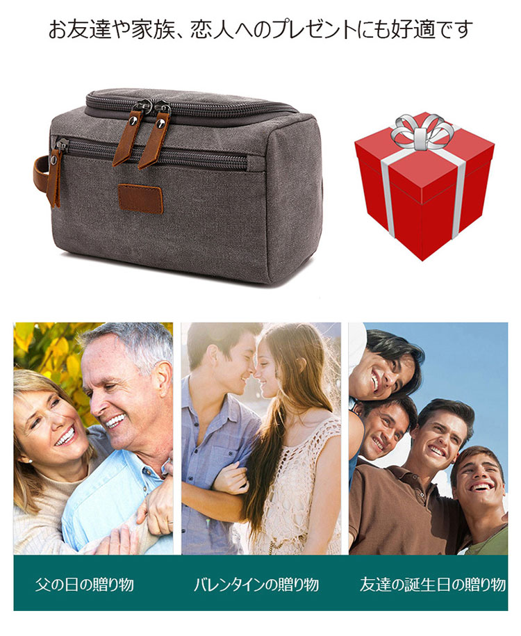 Whatna 厚手帆布xレザー ミニセカンドバッグ メンズ クラッチ バッグ 小さい 化粧か ばダブルファスナー カジュアル フォーマル 冠婚葬祭 結婚式 バッグ 手持ち バッグ 小鞄 紳士用 男性用 ポーチ バッグ 8604#-6