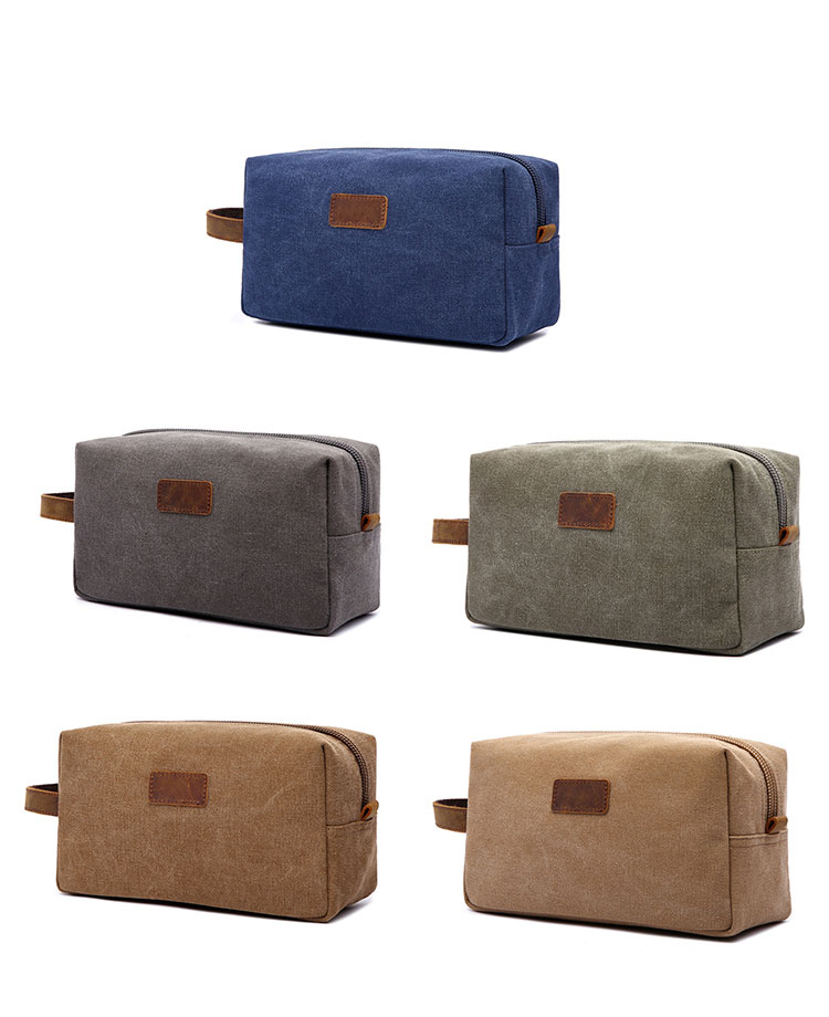 Whatna 厚手帆布xレザー ミニセカンドバッグ メンズ クラッチ バッグ 小さい 化粧かば カジュアル フォーマル 冠婚葬祭 結婚式 バッグ 手持ち バッグ 小鞄 紳士用 男性用 ポーチ バッグ 8618#-1