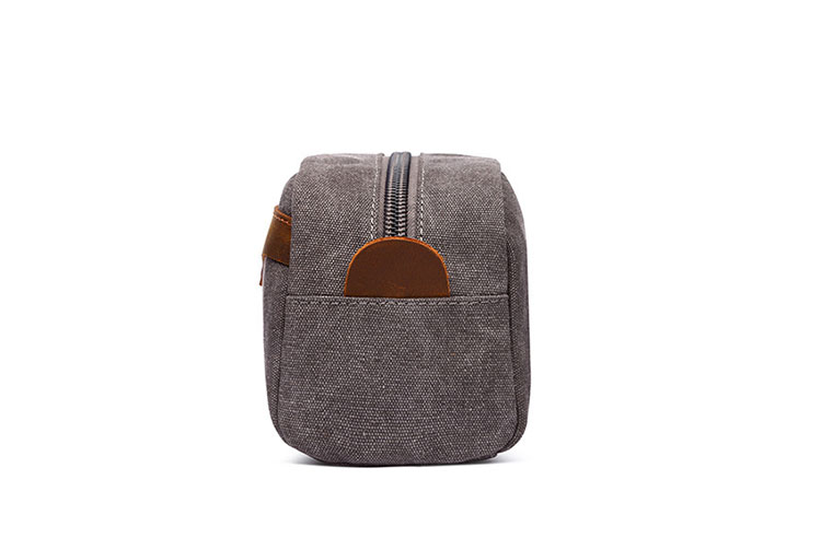 Whatna 厚手帆布xレザー ミニセカンドバッグ メンズ クラッチ バッグ 小さい 化粧かば カジュアル フォーマル 冠婚葬祭 結婚式 バッグ 手持ち バッグ 小鞄 紳士用 男性用 ポーチ バッグ 8662#-3