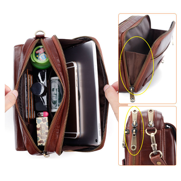 Whatna 2way 天然 牛革 ミニセカンドバッグ メンズ クラッチ バッグ小きめ 4枚カード本革収納可 防水 耐磨耗 結婚式 披露宴 バッグ カジュアルフォーマル ビジネス 冠婚葬祭 バッグ 男性用 紳士用 ブラウン黒2271-7