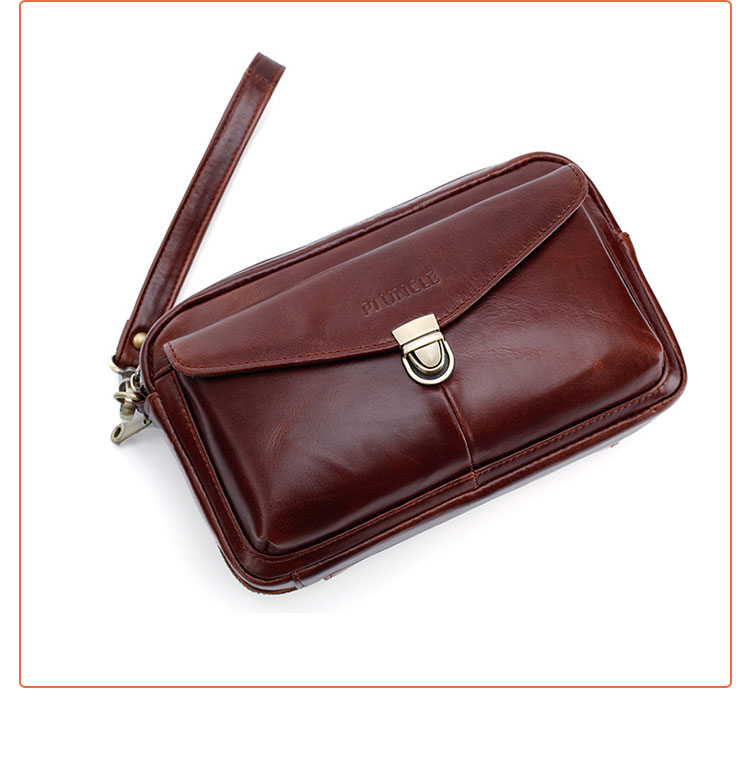 Whatna 2way 天然 牛革 ミニセカンドバッグ メンズ クラッチ バッグ小きめ 4枚カード本革収納可 防水 耐磨耗 結婚式 披露宴 バッグ カジュアルフォーマル ビジネス 冠婚葬祭 バッグ 男性用 紳士用 ブラウン黒2271-11